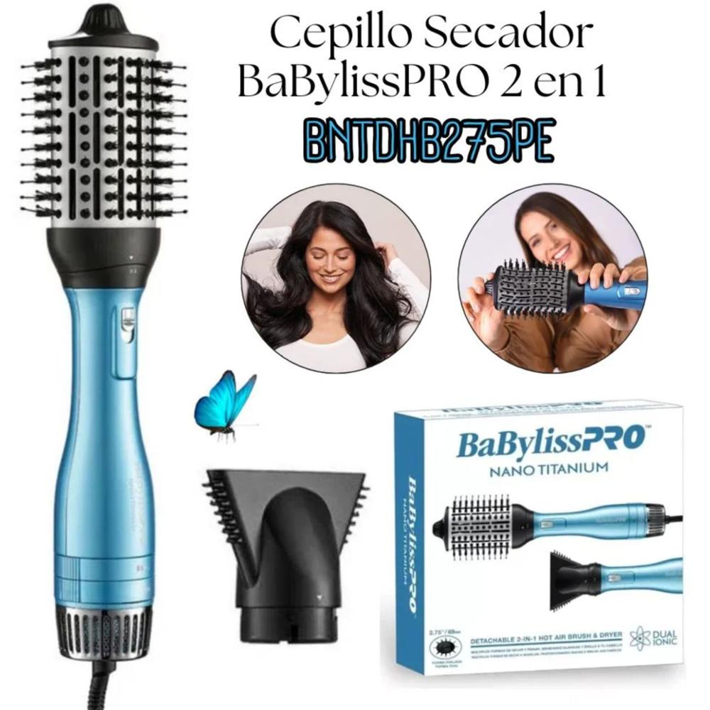Cepillo y Secador de Aire Caliente BabylissPro 2 en 1 BNTDHB275PE
