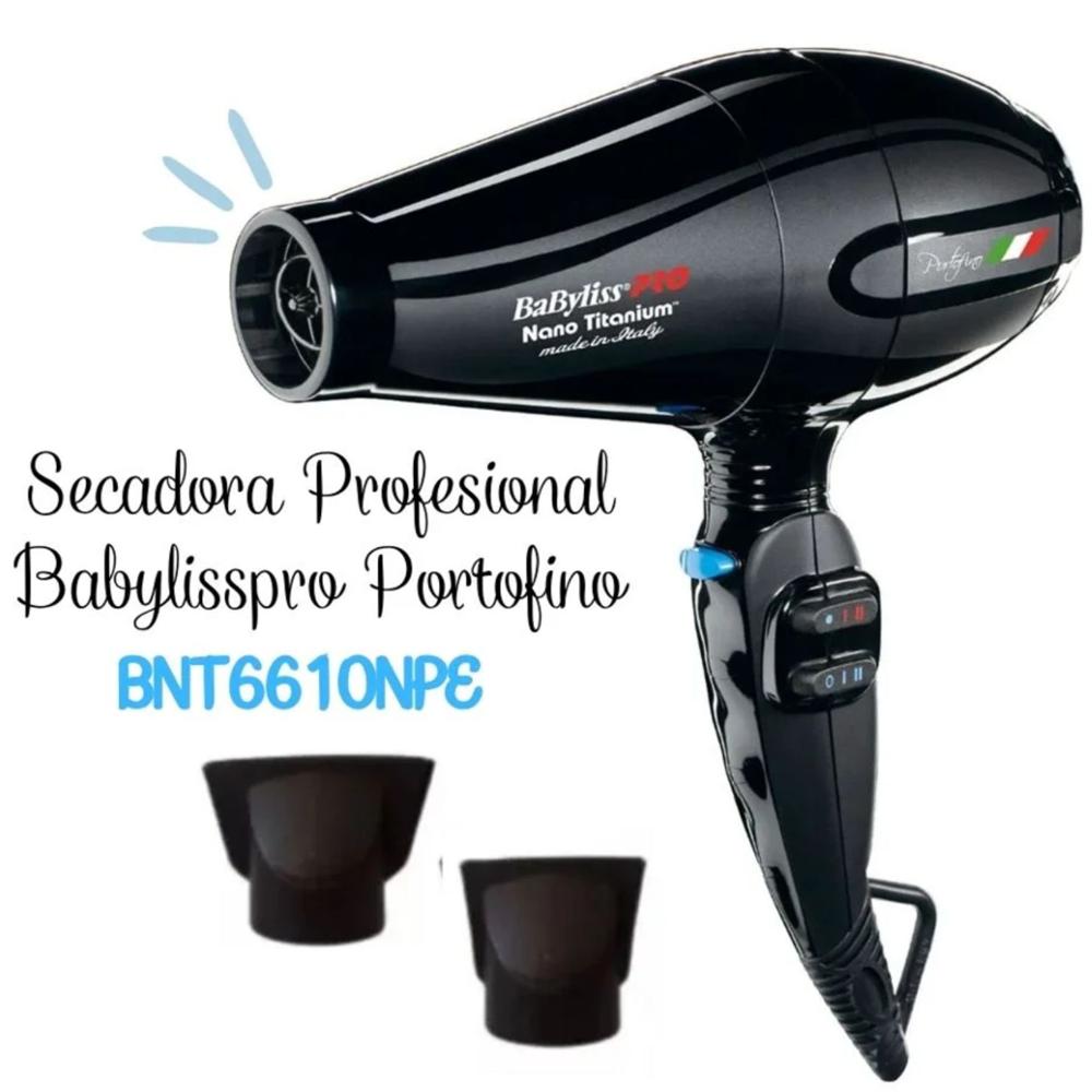 Secadora BabylissPro Portofino Negro BNT6610NPE Diseño Italiano