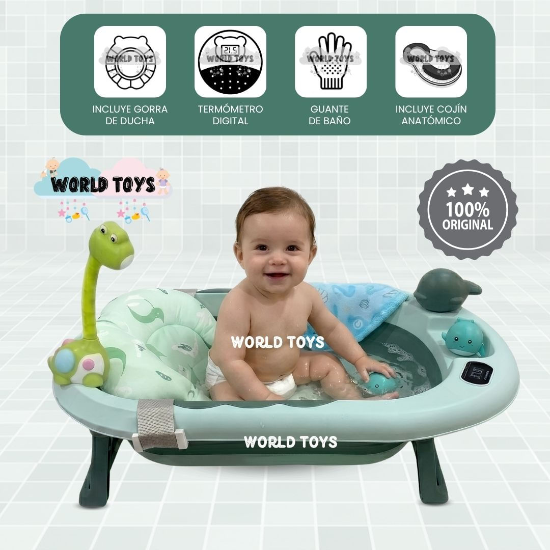 Bañera Plegable con Regadera JADDE ROSSI Edición Limitada Green