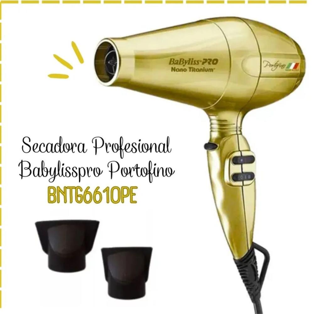Secadora de Cabello BabylissPro Portofino Gold 2000W Profesional