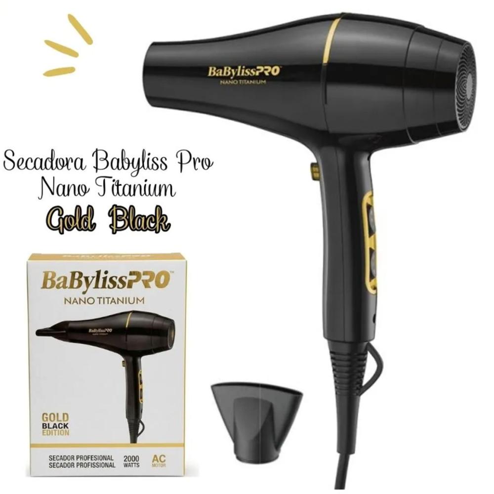 Secadora Profesional BabylissPro Gold Black Uso Profesional