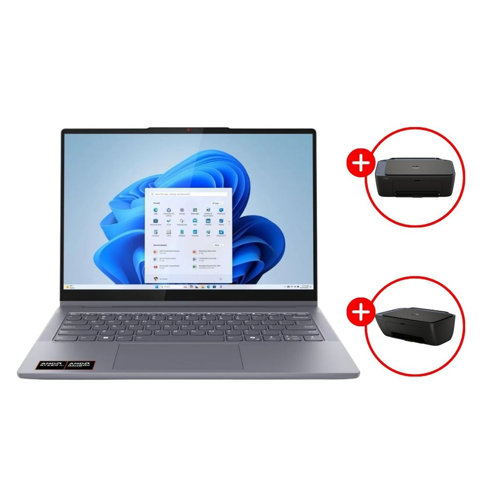 Combo Laptop Lenovo Ideapad 14AKP10 14"" AMD RYZEN AI 5 512GB  + Impresora HP Deskjet 2975