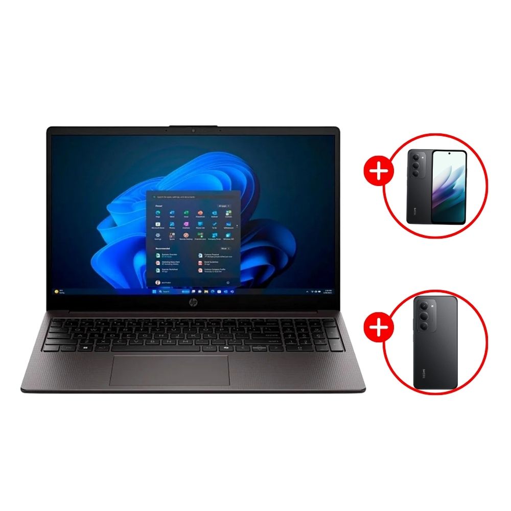Combo Laptop HP 250R G10 15.6"" Intel Core i5 512GB SSD 16 + Celular Xiaomi REDMI 15