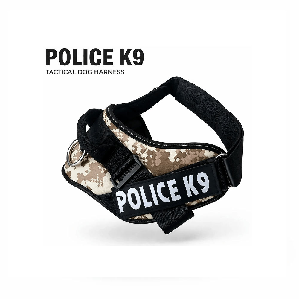 Pechere anti tirones Police K9 color marrón camuflado talla XL