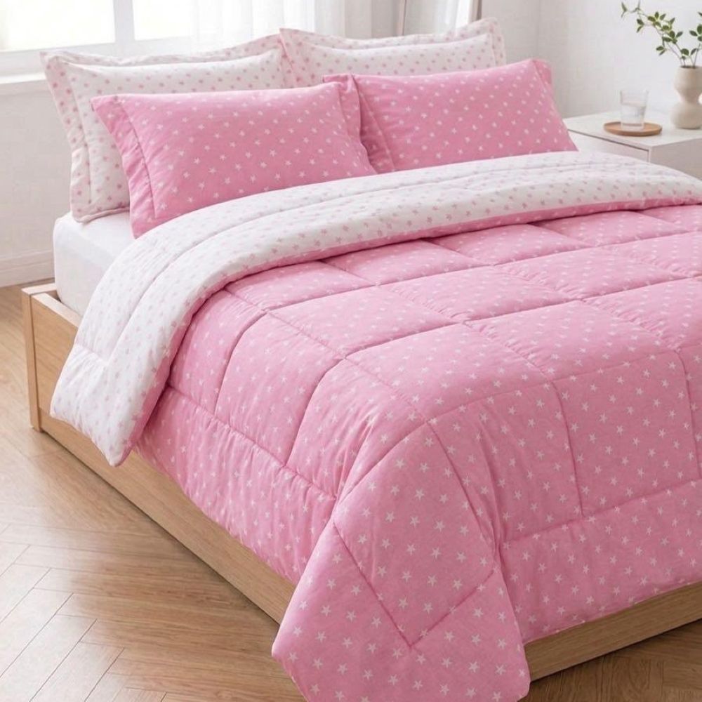 Cubrecama Stella Pink Edition Algodón Pima 1.5 Plazas