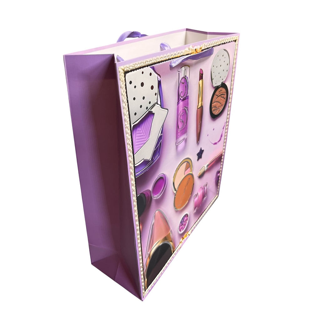 Bolsas de Regalo con Efecto Relieve 32cm x 17cm x 10cm Morado