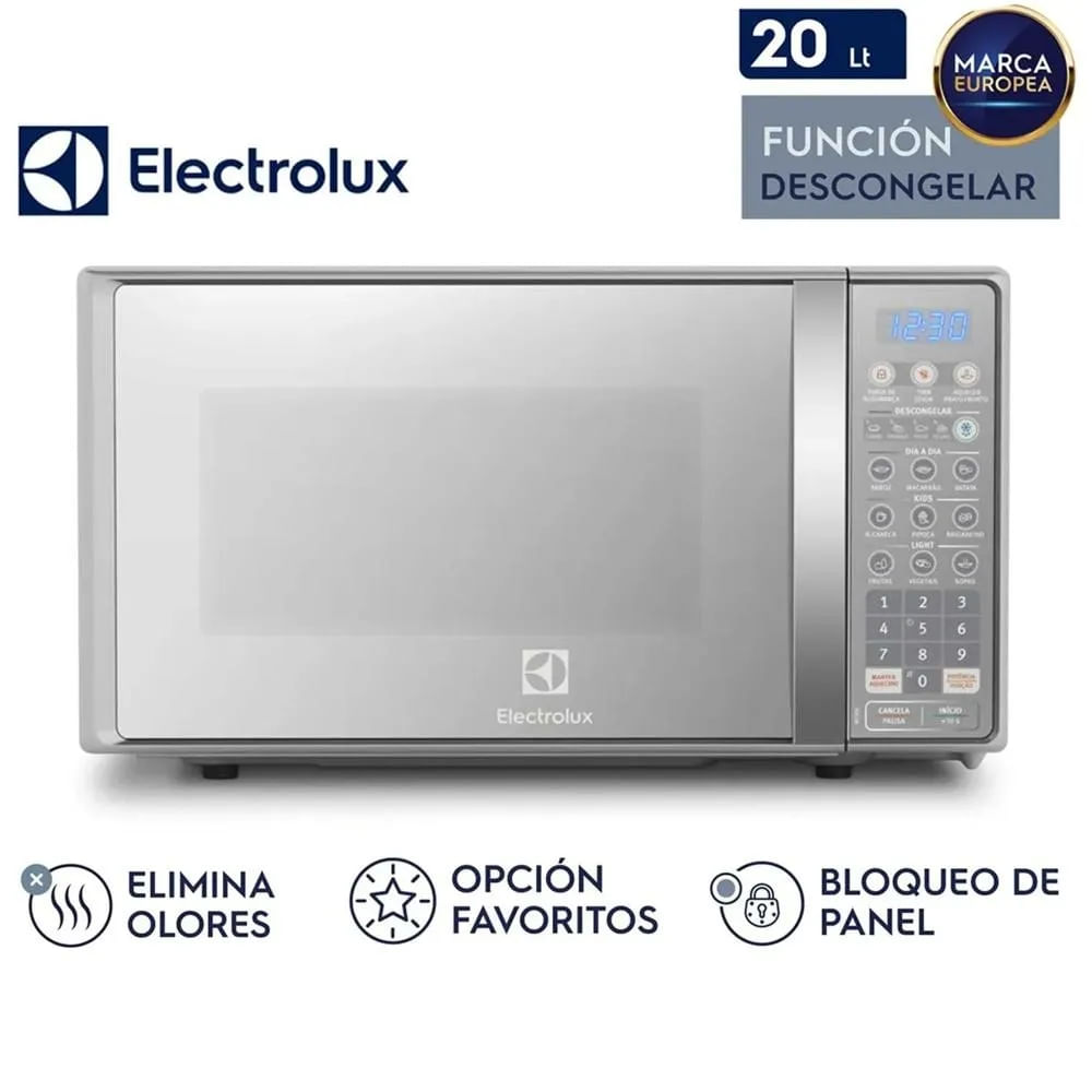 Microondas Electrolux 20L Electrico EMDO20S2GSRUG Silver