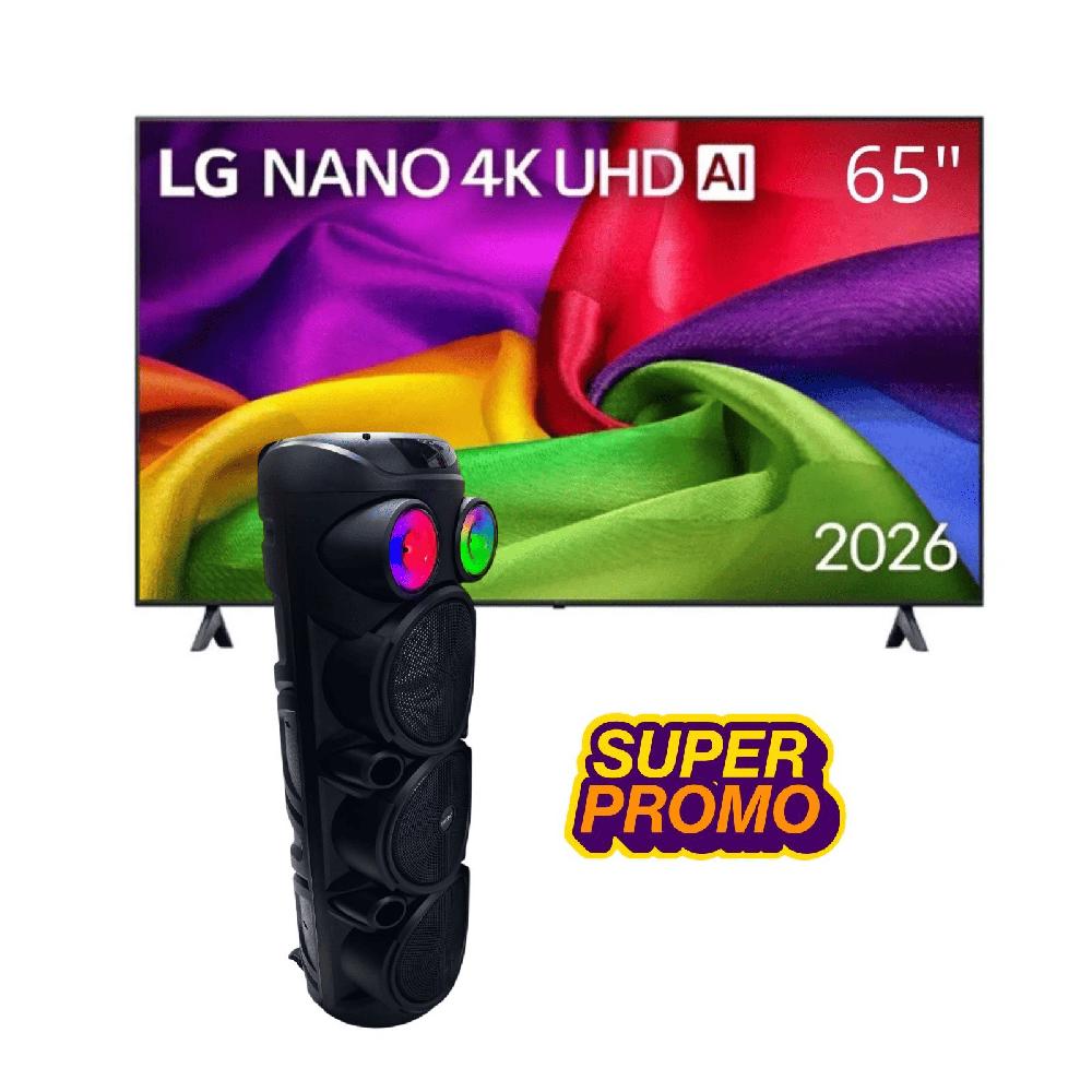 Televisor LG 65 Pulgadas NANOCELL UHD 4K WebOS 65NU800BPSB - PARLANTE EWTTO 60 WATTS ET-P5782MBC