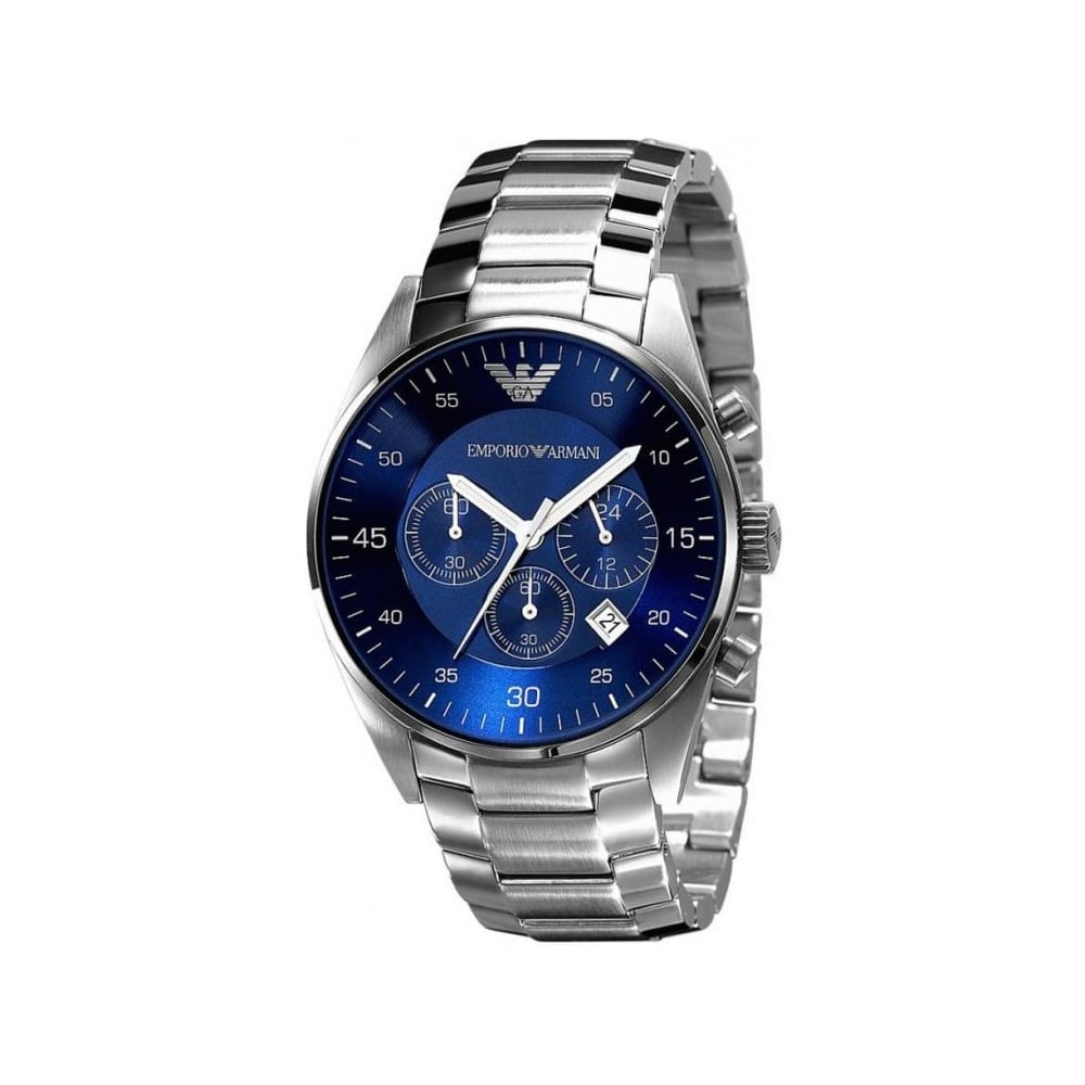 Reloj Emporio Armani Ar5860 Silver and Blue Genuino para Caballero
