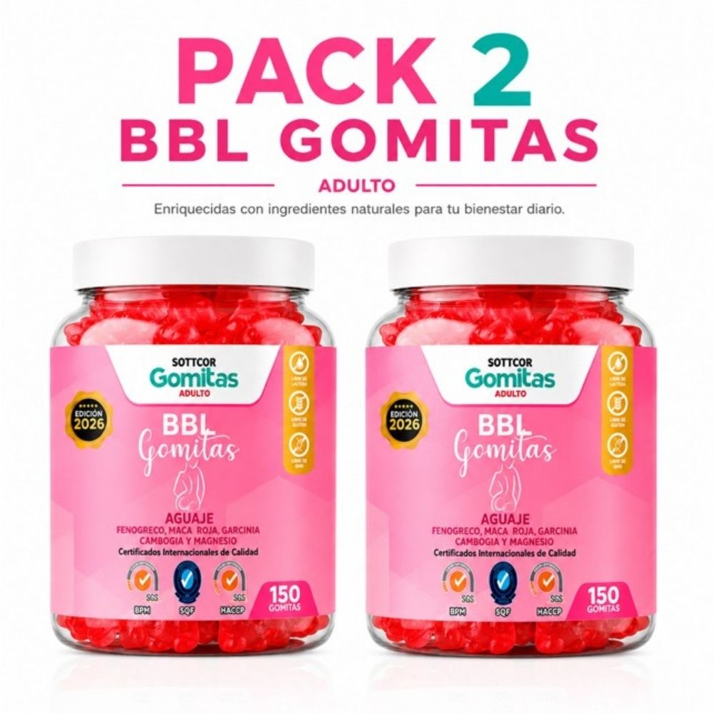 PACK 2 GOMITAS AGUAJE BBL PARA ADULTOS 300 GOMITAS SOTTCOR LABS