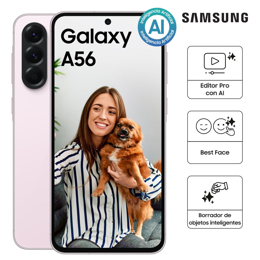 Celular Samsung A56 8GB RAM 256GB 6.7"" Light Pink