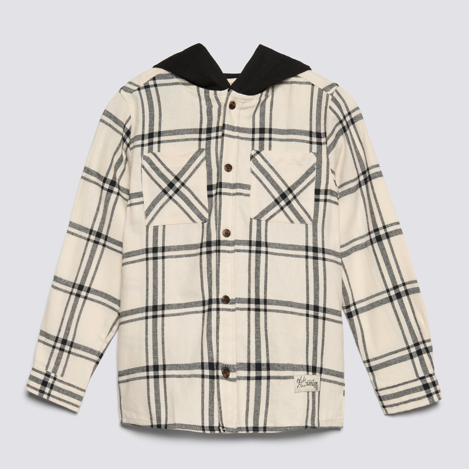 Camisa Manga Larga Para Niño Hood City Circus Ecru Talla 12