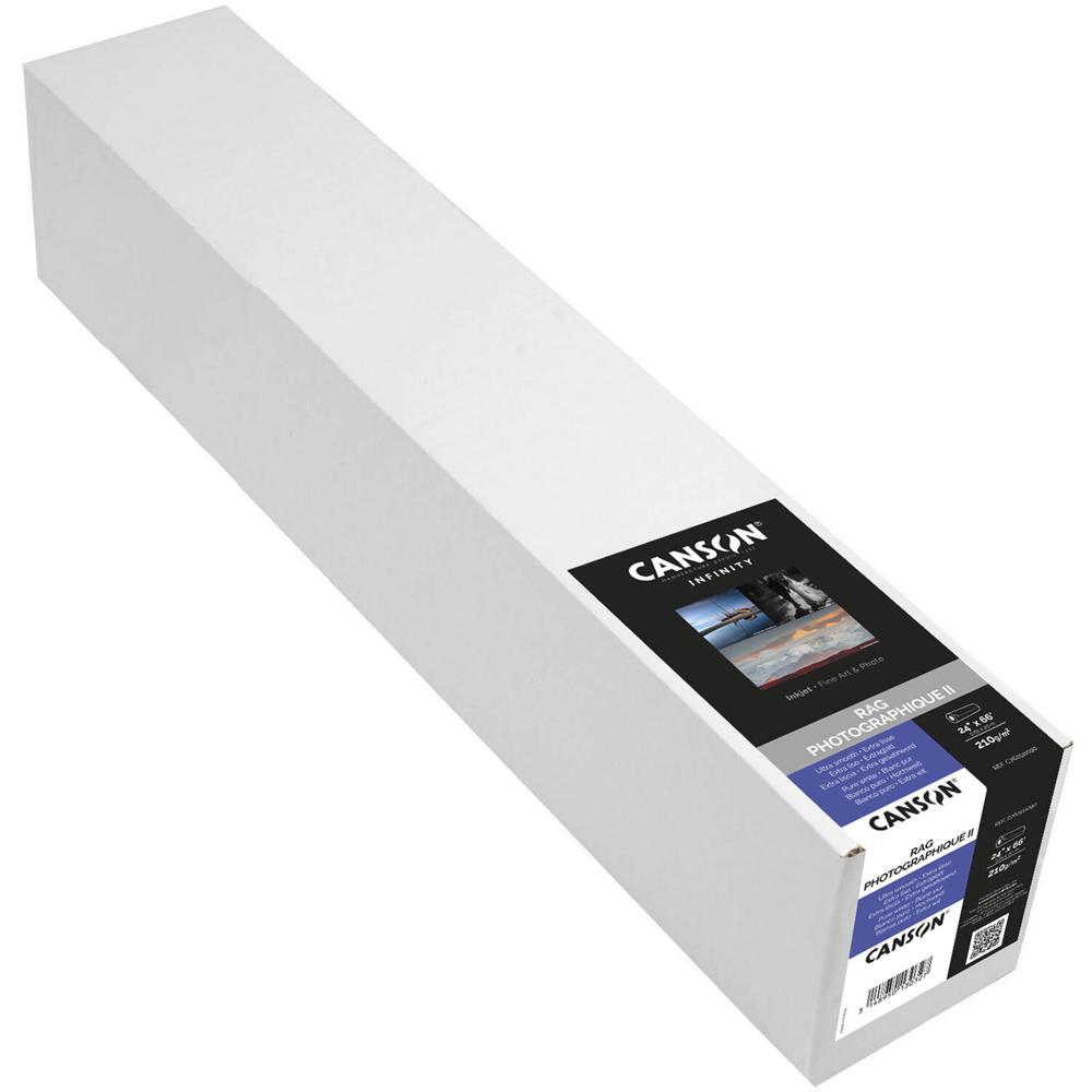Canson Infinity Rag Photographique II Papel 210 gsm 24"" x 66' Roll - Acabado Mate, 100% Al