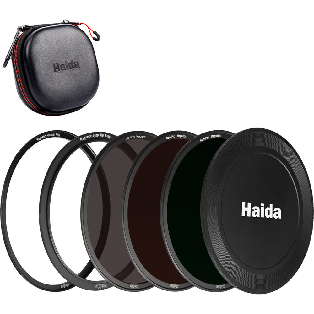 Haida Kit de Filtros Magnéticos NanoPro 82mm - Filtros ND 3, 6 y 10 Paradas, Vidrio Multi