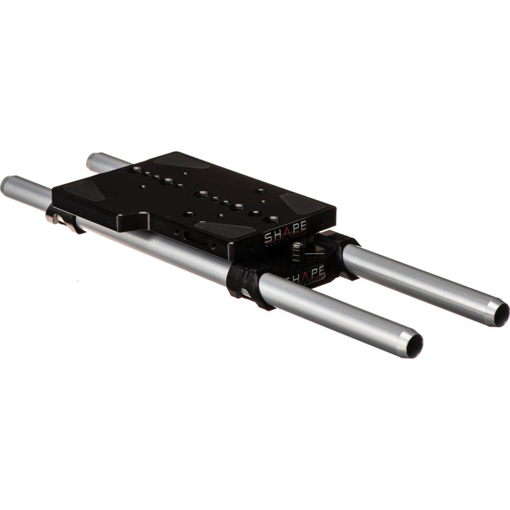 SHAPE Baseplate para Canon EOS C200 con Sistema de Varillas de 15mm y 2 Varillas de Alumin