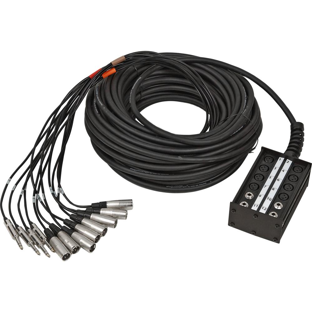 Pro Co Sound StageMaster SMC0804FBQ-10 Snake 12 Canales 100' (8 x XLR 3-Pin Femenino + 4 x