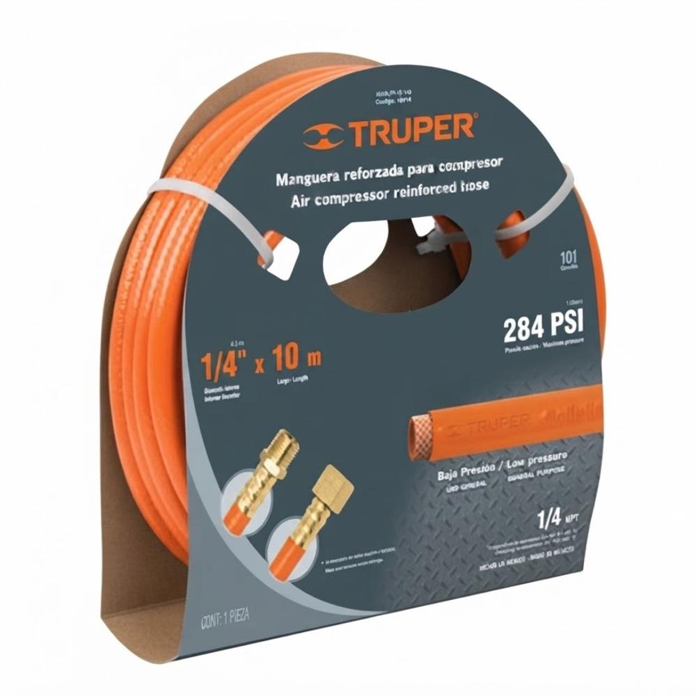 Manguera para compresor de PVC 10m x 14 Truper - 19014