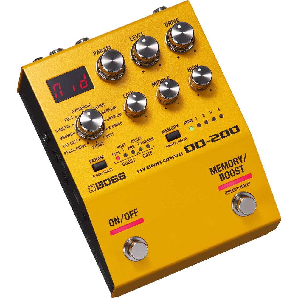 BOSS OD-200 Pedal de Distorsión Híbrido para Guitarras Eléctricas con 12 Modos de Drive