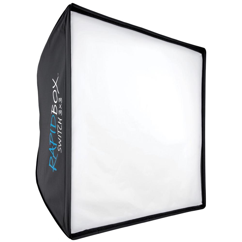 Westcott Rapid Box Switch Softbox 3 x 3' - Estructura de Aluminio, Interior Plateado, Difu