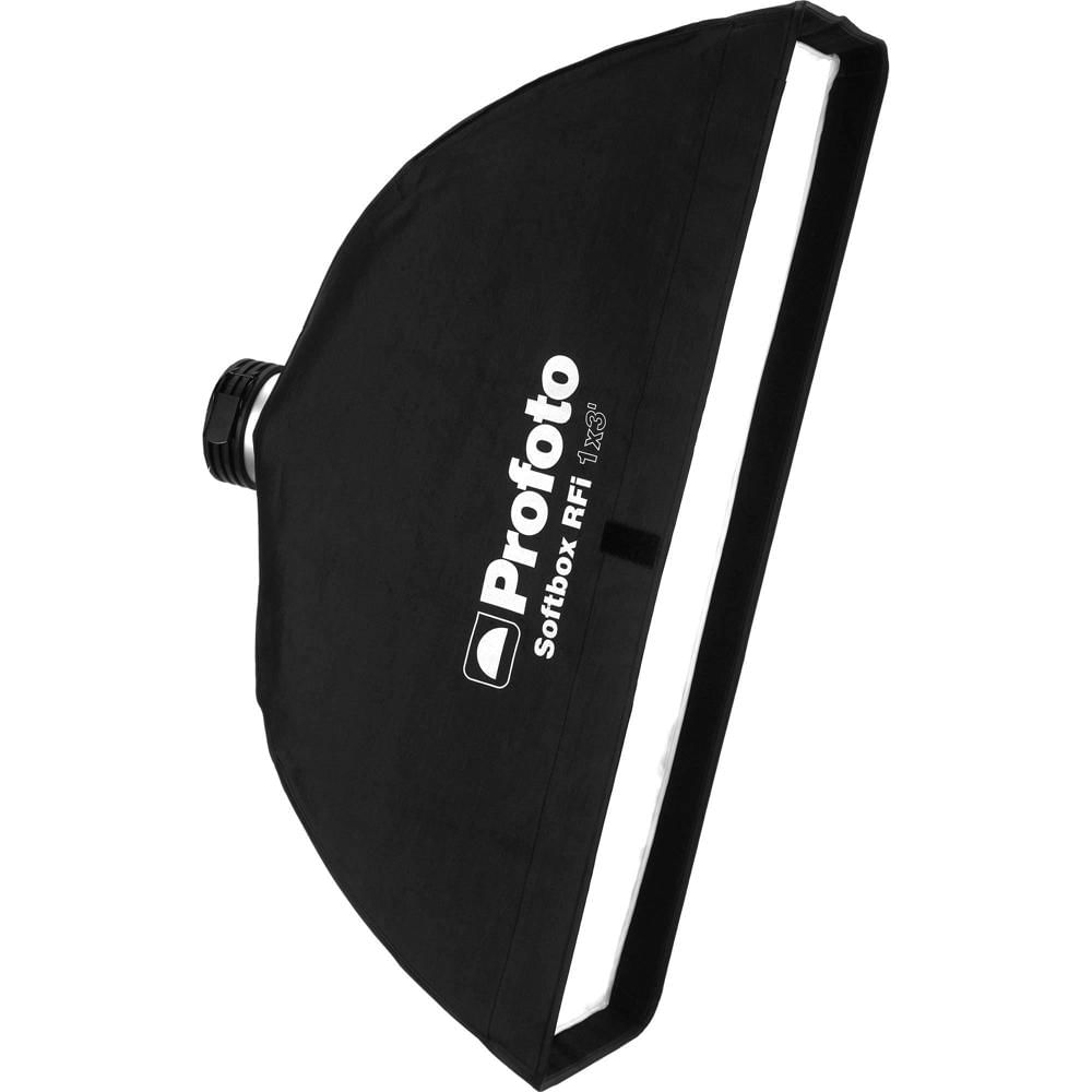 Profoto Softbox RFi 1.0 x 3.0' Strip - Difusores Removibles, Interior Plateado, Compatible
