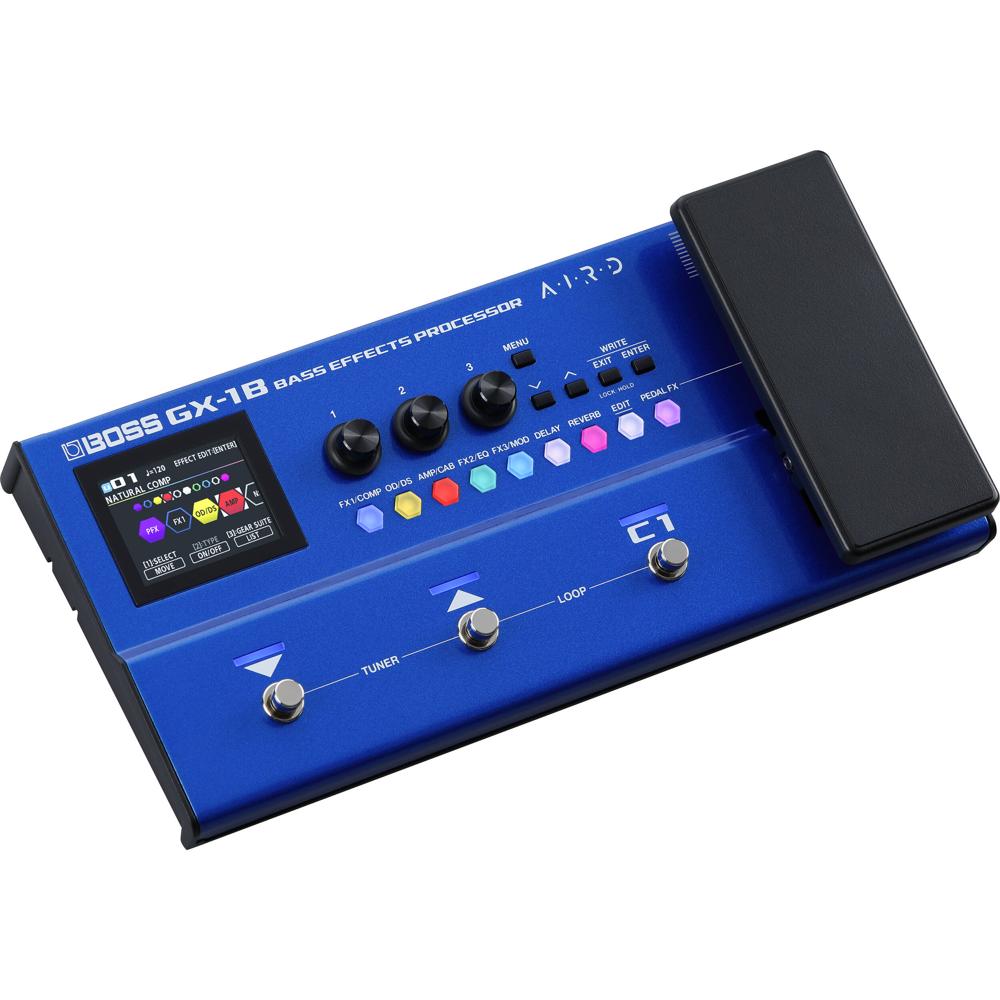 BOSS GX-1B Pedal Procesador Multi-FX para Bajo con Bluetooth, 16 Modelos de Amplificador y