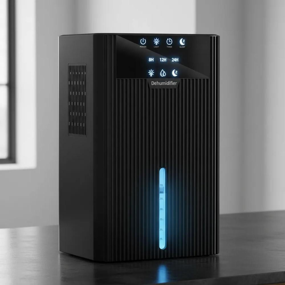 Deshumedecedor Deshumificador cubre 25 m2 tanque 2.2L botones táctiles temporizador y modo sleep 28W