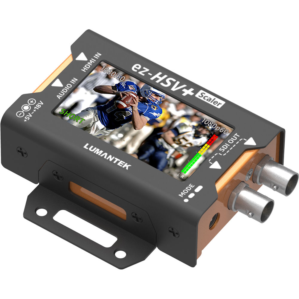 Lumantek Convertidor HDMI a SDI EZ-HSV+ con Pantalla LCD de 2.7"" y Escalador, Resolución