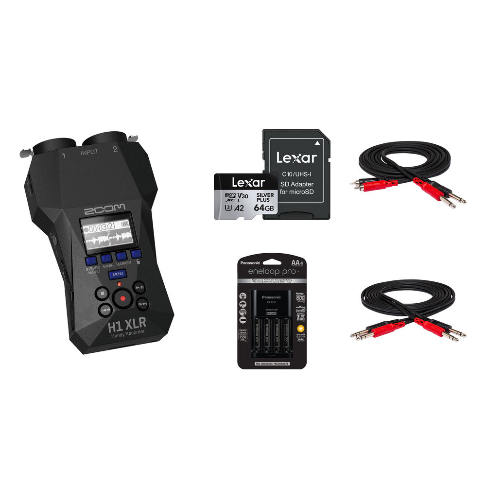 Zoom H1 Grabadora de Audio Portátil XLR para Video con Kit de Grabación DJ