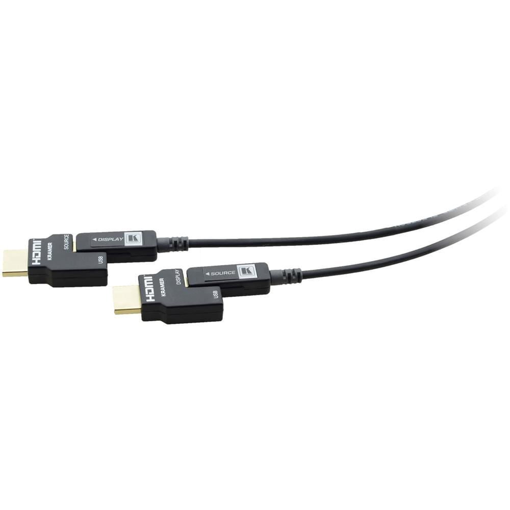 Kramer Cable HDMI de Fibra Óptica CP-AOCH-50 de 50' con Conectores Baquelita Dorada y Sop