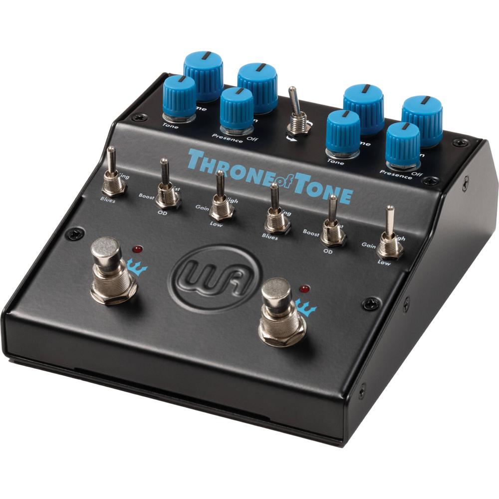 Warm Audio Throne of Tone Pedal de Overdrive Doble Lado con 2 Canales, 3 Modos de Drive y