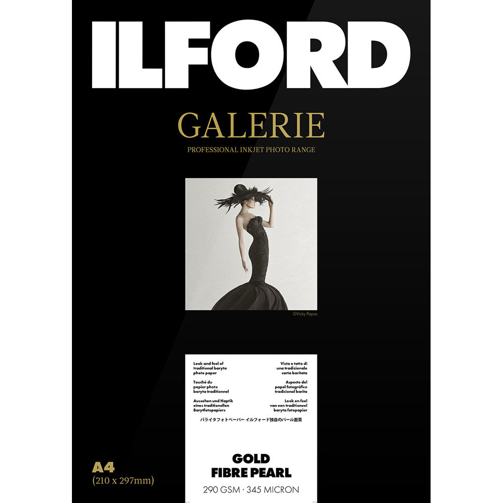 Ilford Galerie Gold Fibre Pearl 17 x 22"" - Papel Fine-Art 25 Hojas, Acabado Perla, 290 gsm