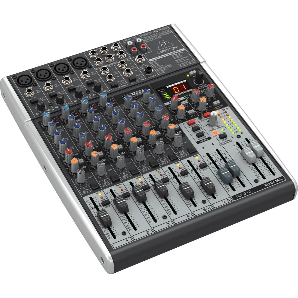 Behringer Mezclador Analógico Xenyx X1204USB con 12 Entradas, 4 Preamplificadores Xenyx y