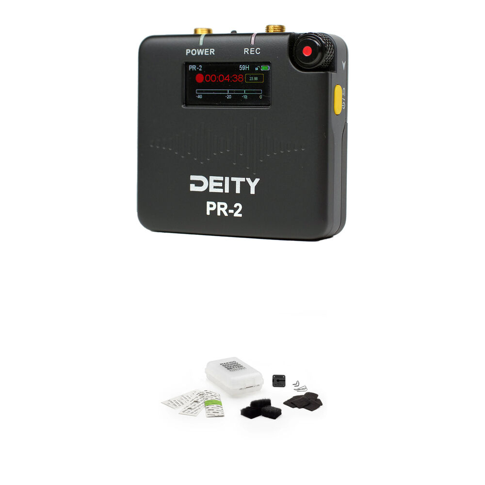 Deity PR-2 Grabador de Audio Pocket 32-Bit Float con Lavalier y Kit de Ocultación de Micr