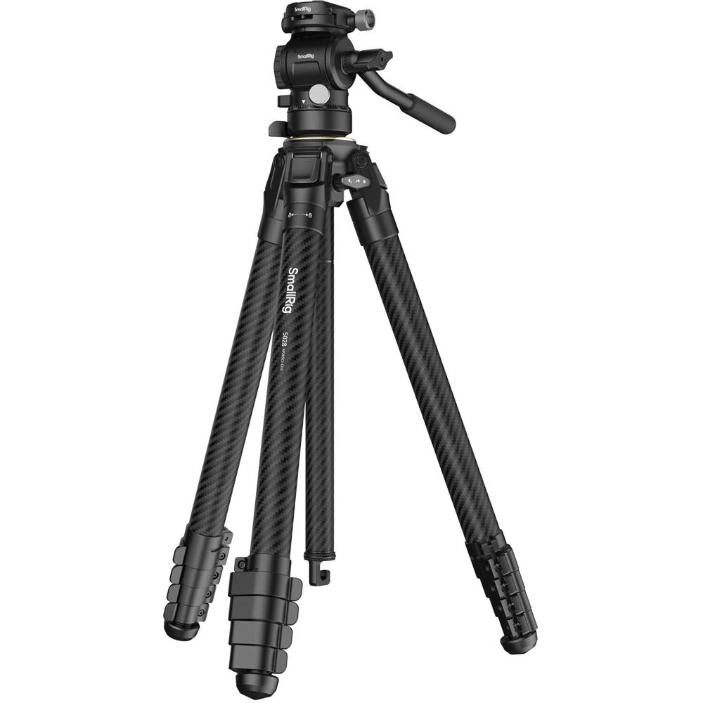 SmallRig Trípode de Viaje de Carbono Modelo Portable 22 lb, Altura de Trabajo 1.5 a 5.1',