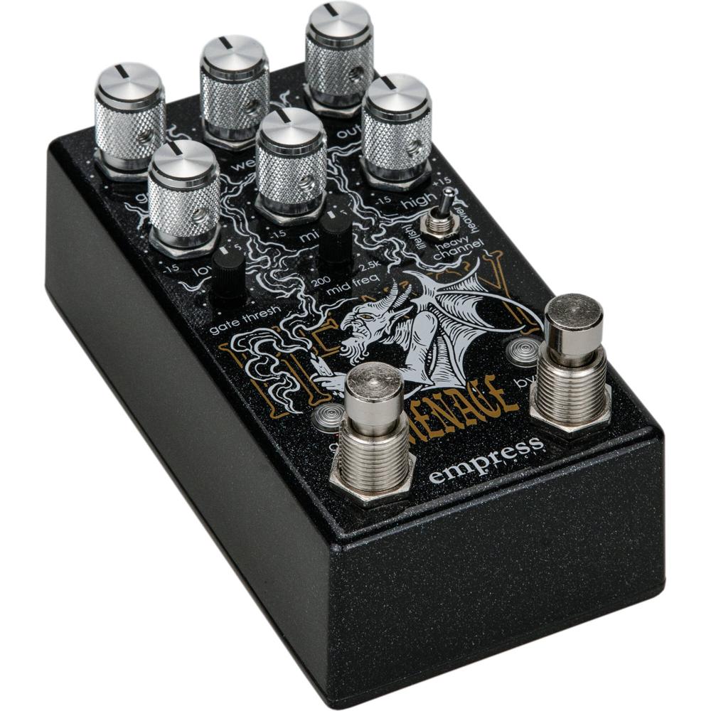 Empress Effects Heavy Menace Pedal de Distorsión con Puerta Adaptativa, 3 Modos y Control