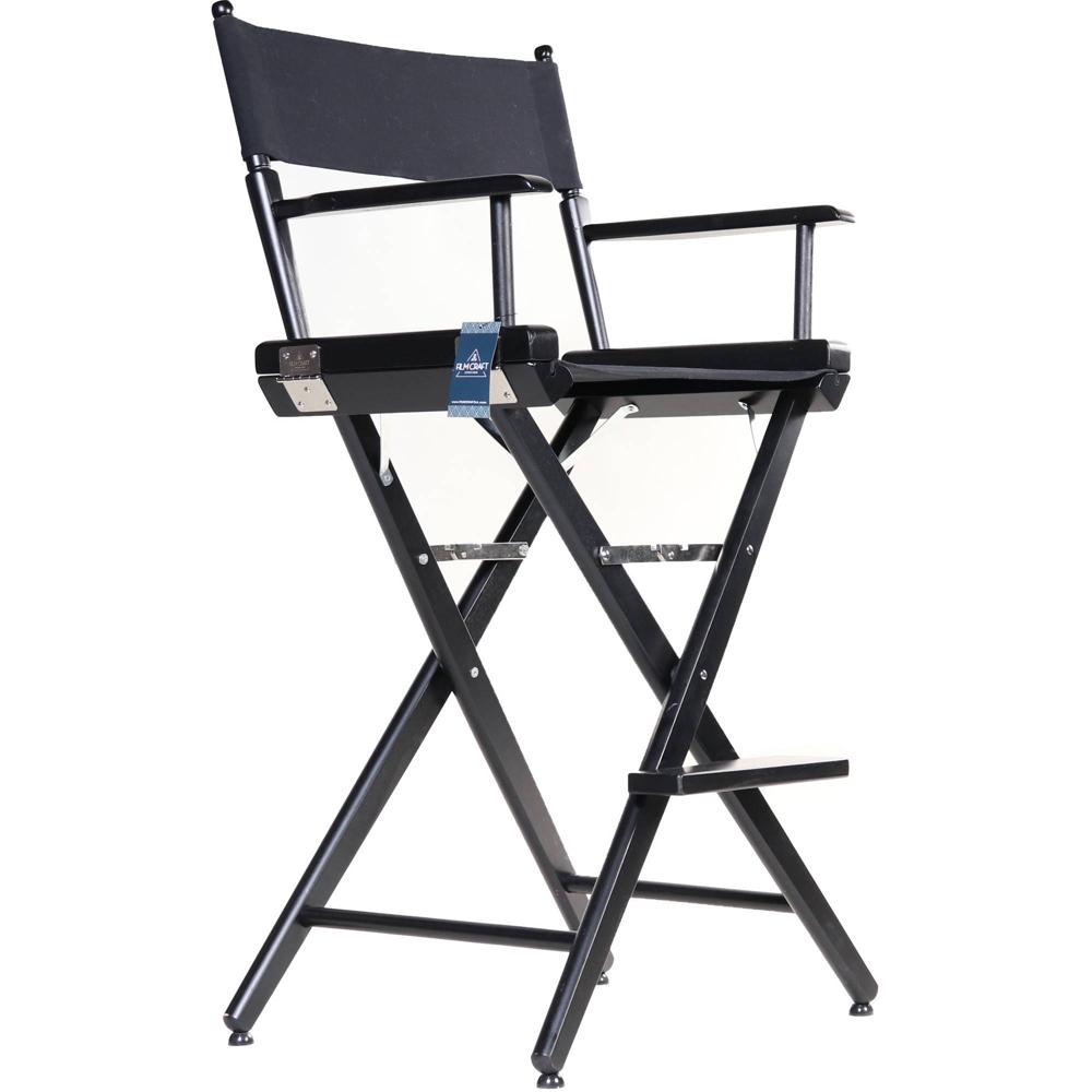 Filmcraft Silla de Director Pro Series Alta 30"" - Estructura de Madera de Haya Negra, Asie