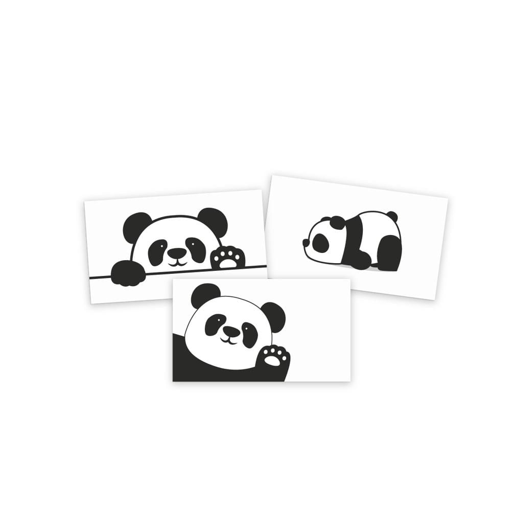 Set de tarjetas de saludo Ingenial Panda x 12 unds.