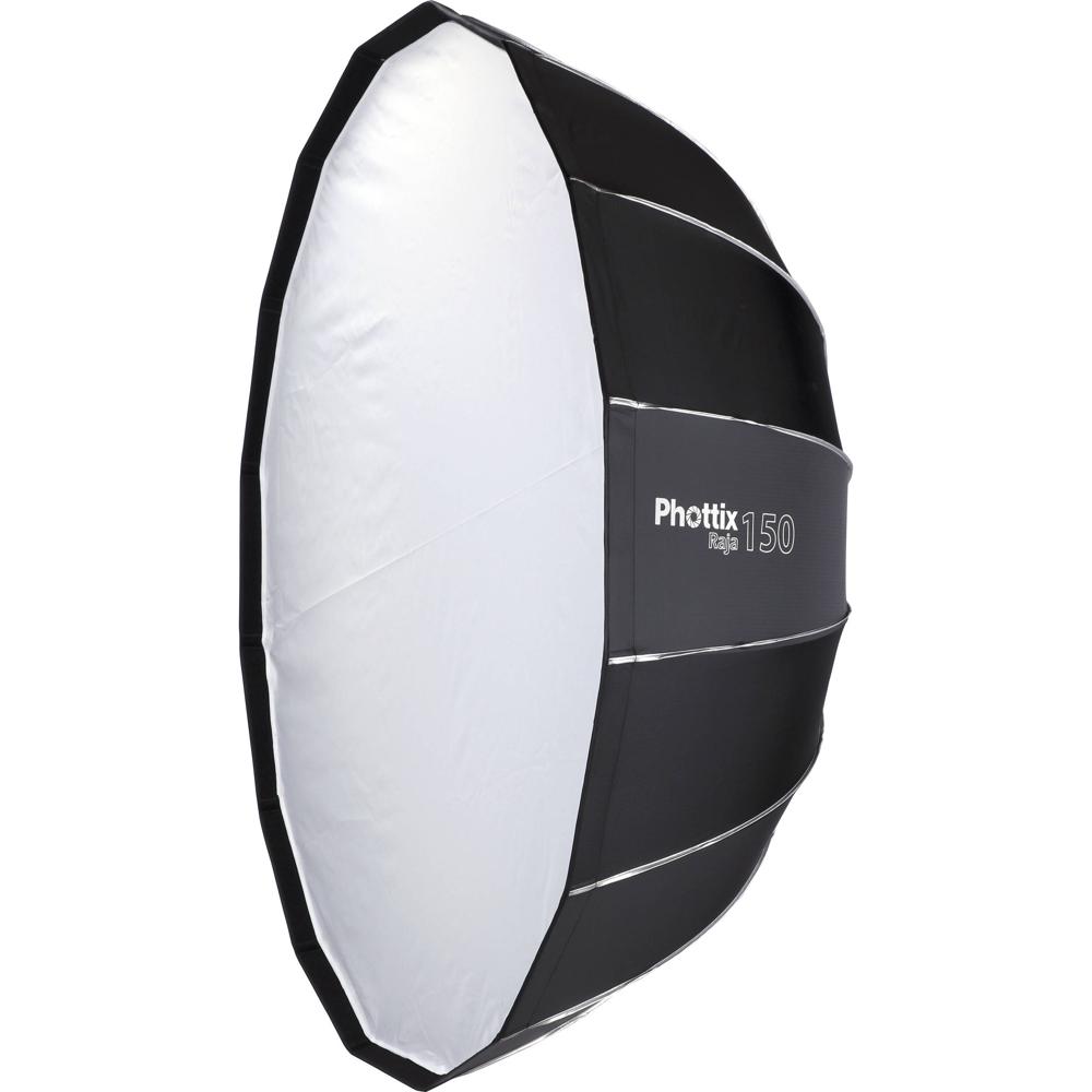 Phottix Softbox Raja Hexa 59"" - Interior Plateado, Montaje Bowens S, Rápido Ensamblaje
