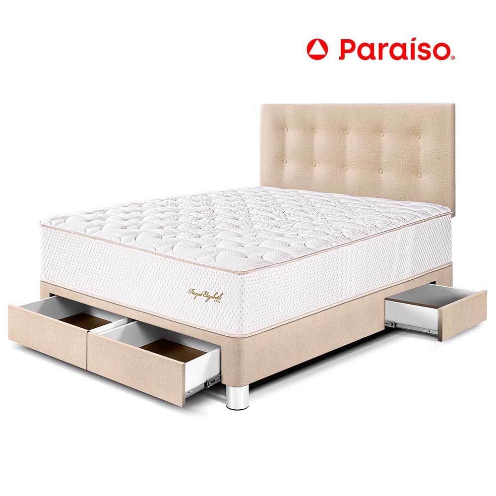 Dormitorio Royal Elizabeth con Cajones 2 Plazas Champagne