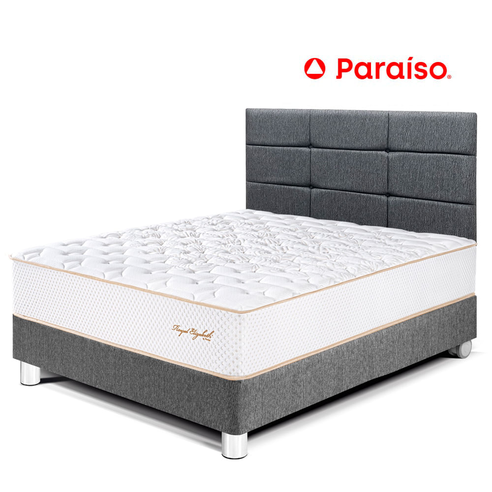 Dormitorio Royal Elizabeth 1.5 Plazas con Cabecera Blocks Gris