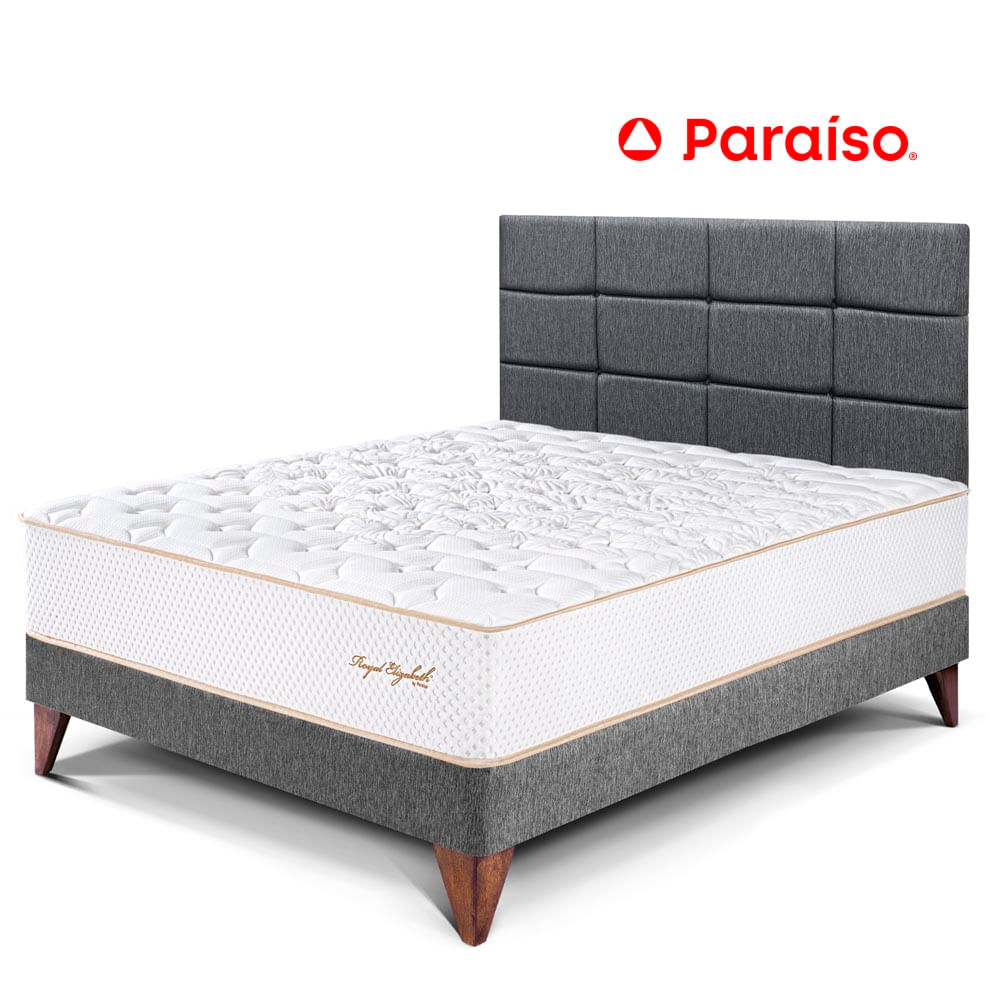 Dormitorio Europeo Royal Elizabeth Cabecera Blocks 2 Plazas Gris