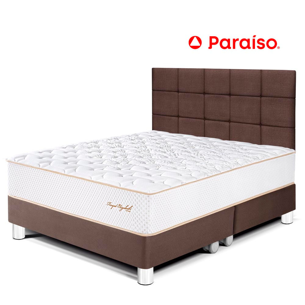 Dormitorio Royal Elizabeth Queen con Cabecera Blocks Chocolate