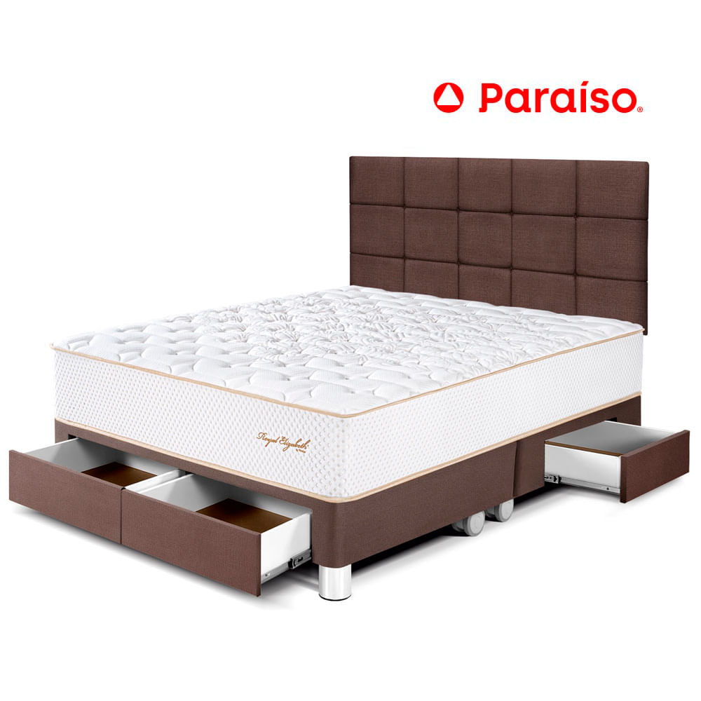 Dormitorio Royal Elizabeth Con Cajones Cabecera Blocks Queen Chocolate