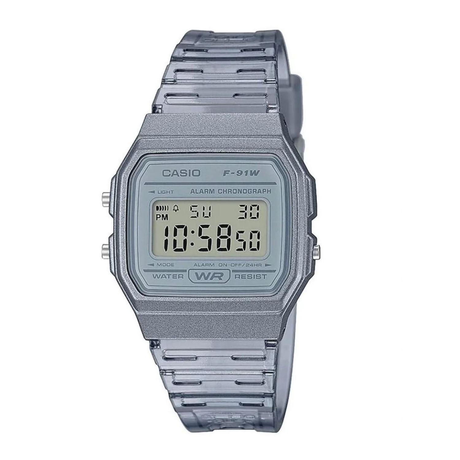 Reloj Casio F-91Ws-8 Mujer Transparente