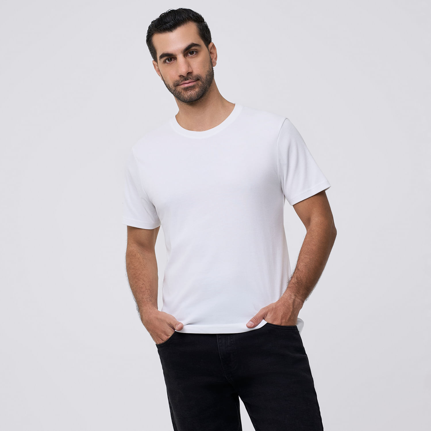 Polo Hombre Cotton Modal Malabar Blanco Talla L