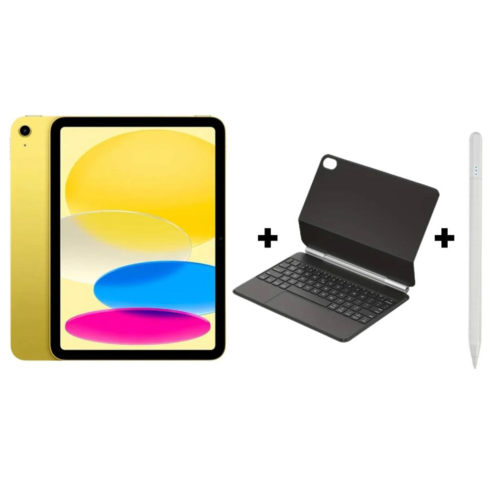IPad 11va Gen 2025 11 128GB A16 Wi-Fi Amarillo . Pencil premiun . Case Premium negro