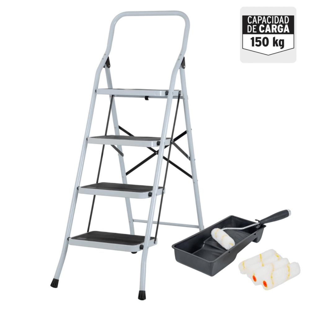 ESCALERA TUBULAR 4 PELDAÑOS PRETUL - KIT PARA PINTAR 4" 24122-15023