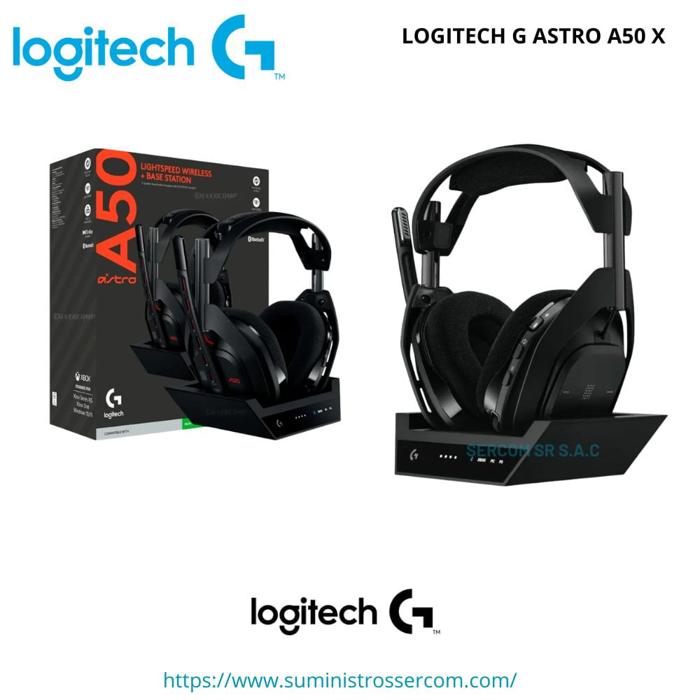 AUDIFONO CMICROF. LOGITECH G ASTRO A50 X LIGHTSPEED BT PS5 PC XBOX  BASE BLACK