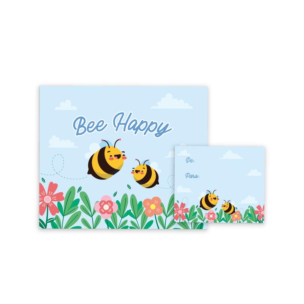 Set de tarjetas de saludo Ingenial Bee Happy x 4 juegos