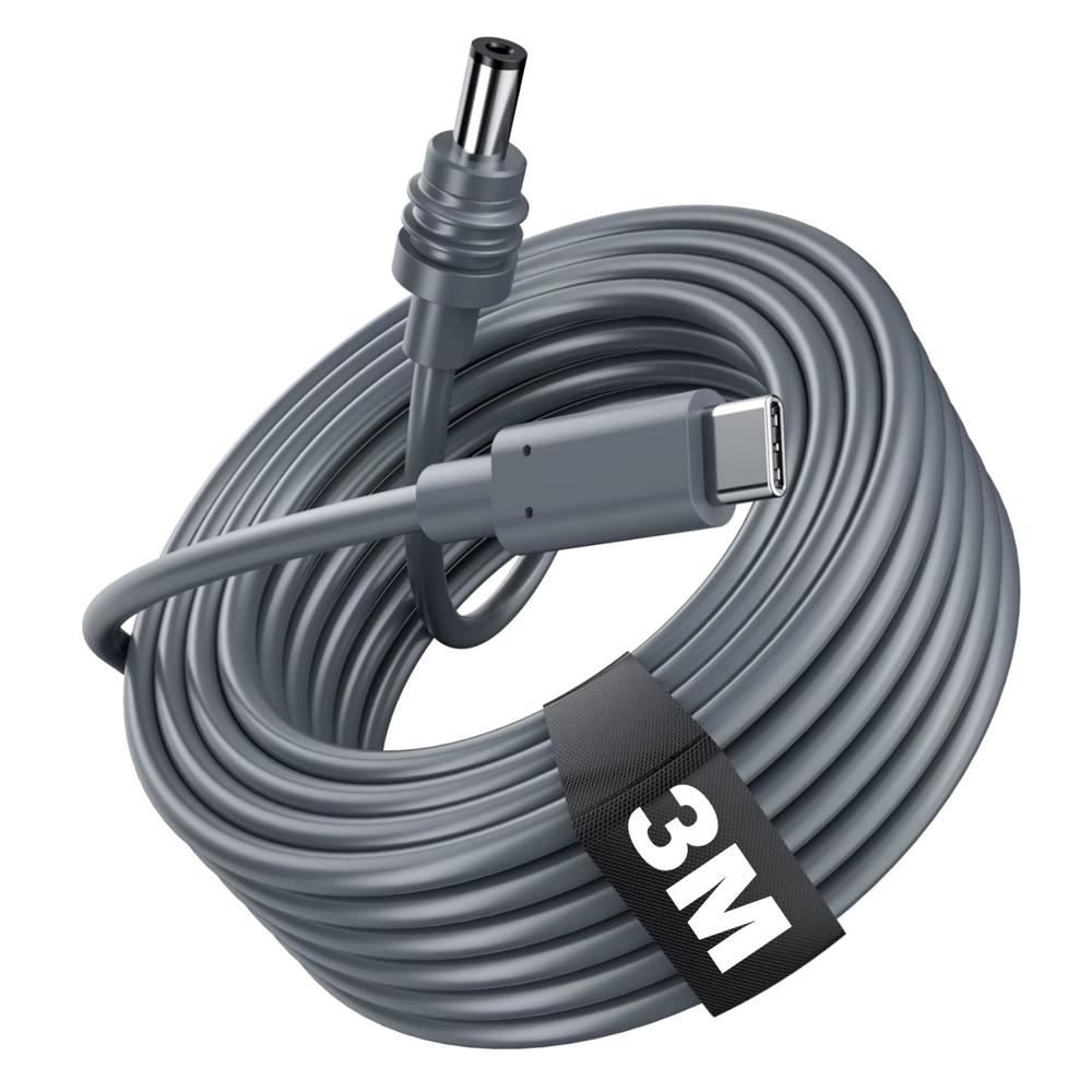 Cable USB-C PD A DC Para Starlink Mini 3 Metros 100W 20V 5A 18AWG Resistente Al Agua